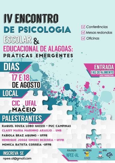 IV ENCONTRO DE PSICOLOGIA ESCOLAR