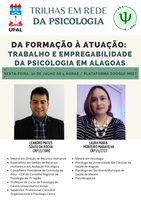 Trabalho e empregabilidade dos(as) psicólogos(as) em Alagoas será tema de evento no SPA